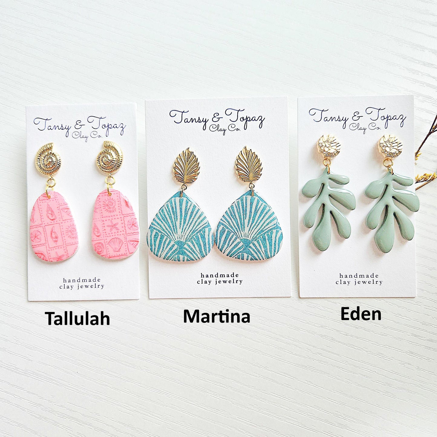Polymer Clay Earrings: Coastal Beachy Theme Jewelry - Summer Vacation Jewelry - Beach Themed Accessories - Handmade Jewelry - Gift for Her