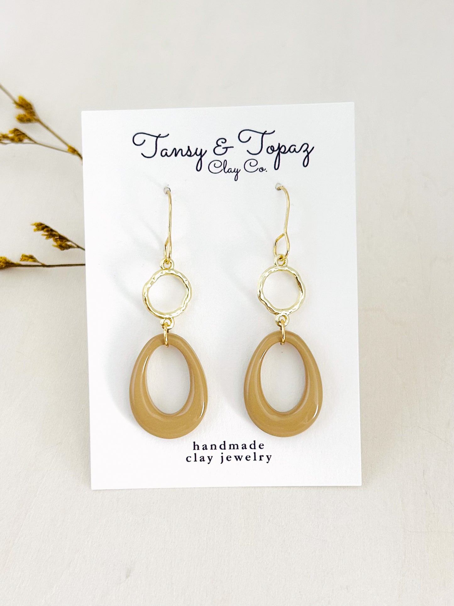 The Dylan - 18k Gold Minimalist Oval Dangle Earrings