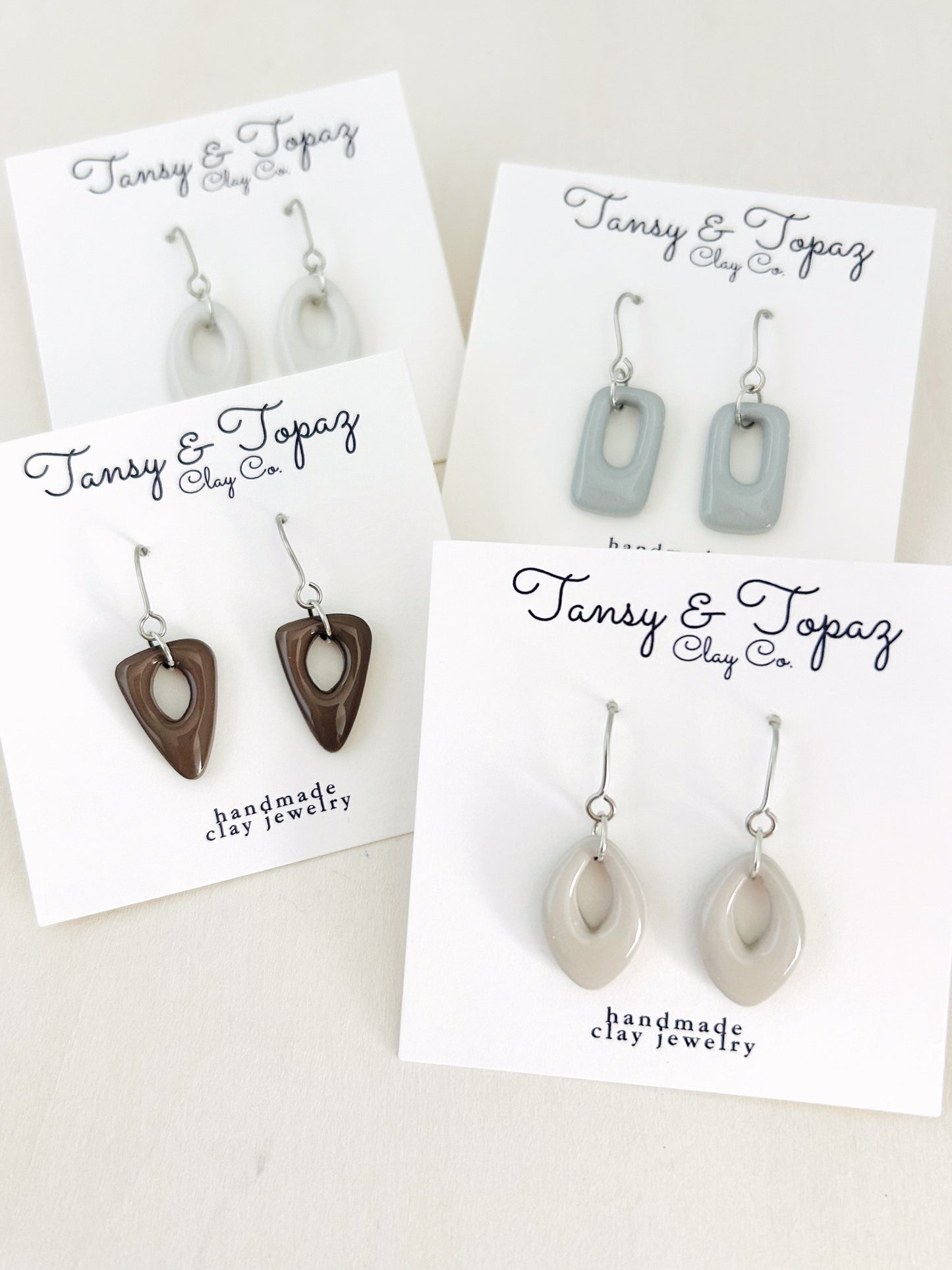 Summer Color Season Mini Geometric Dangle Earrings