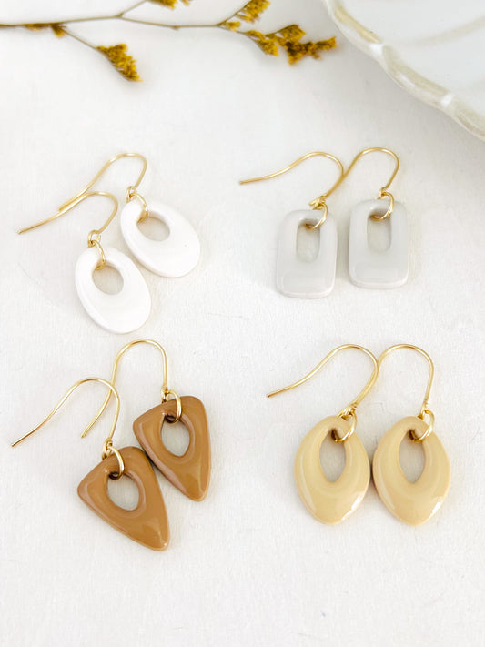 Spring Color Season Mini Geometric Dangle Earrings