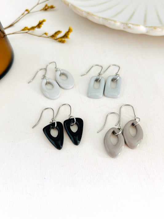 Winter Color Season Mini Geometric Dangle Earrings