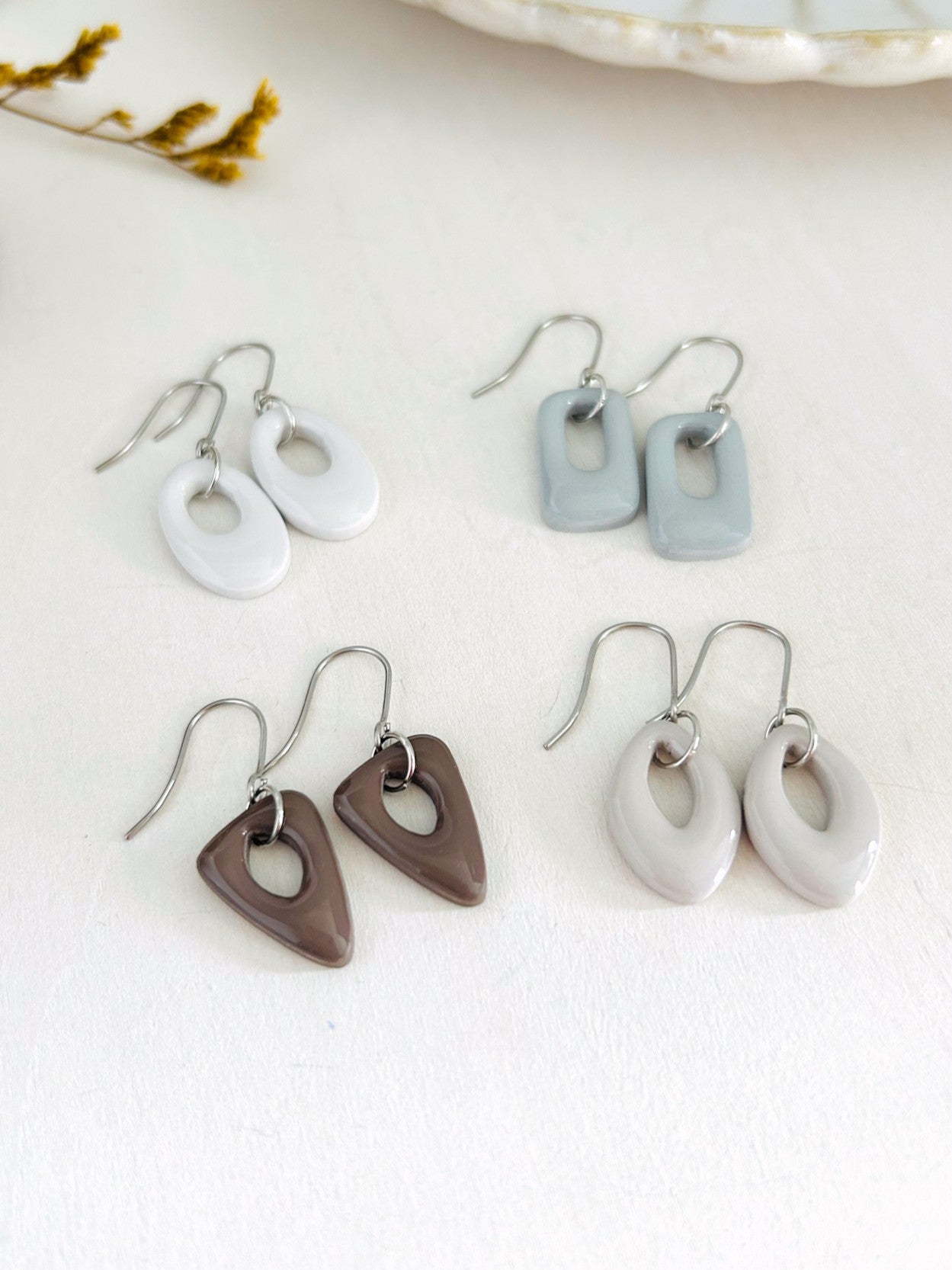 Summer Color Season Mini Geometric Dangle Earrings