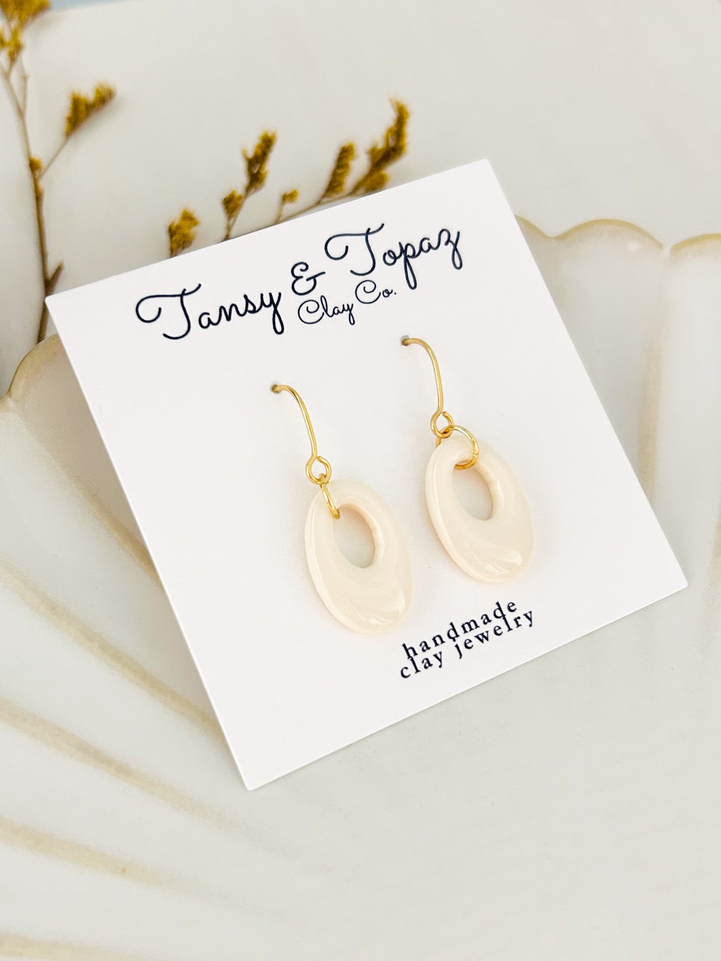 Autumn Color Season Mini Geometric Dangle Earrings