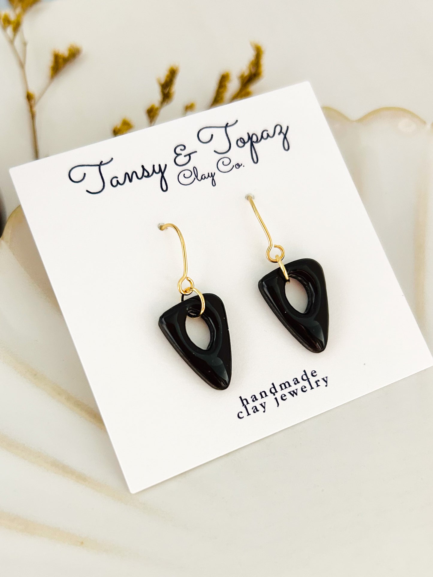 Autumn Color Season Mini Geometric Dangle Earrings