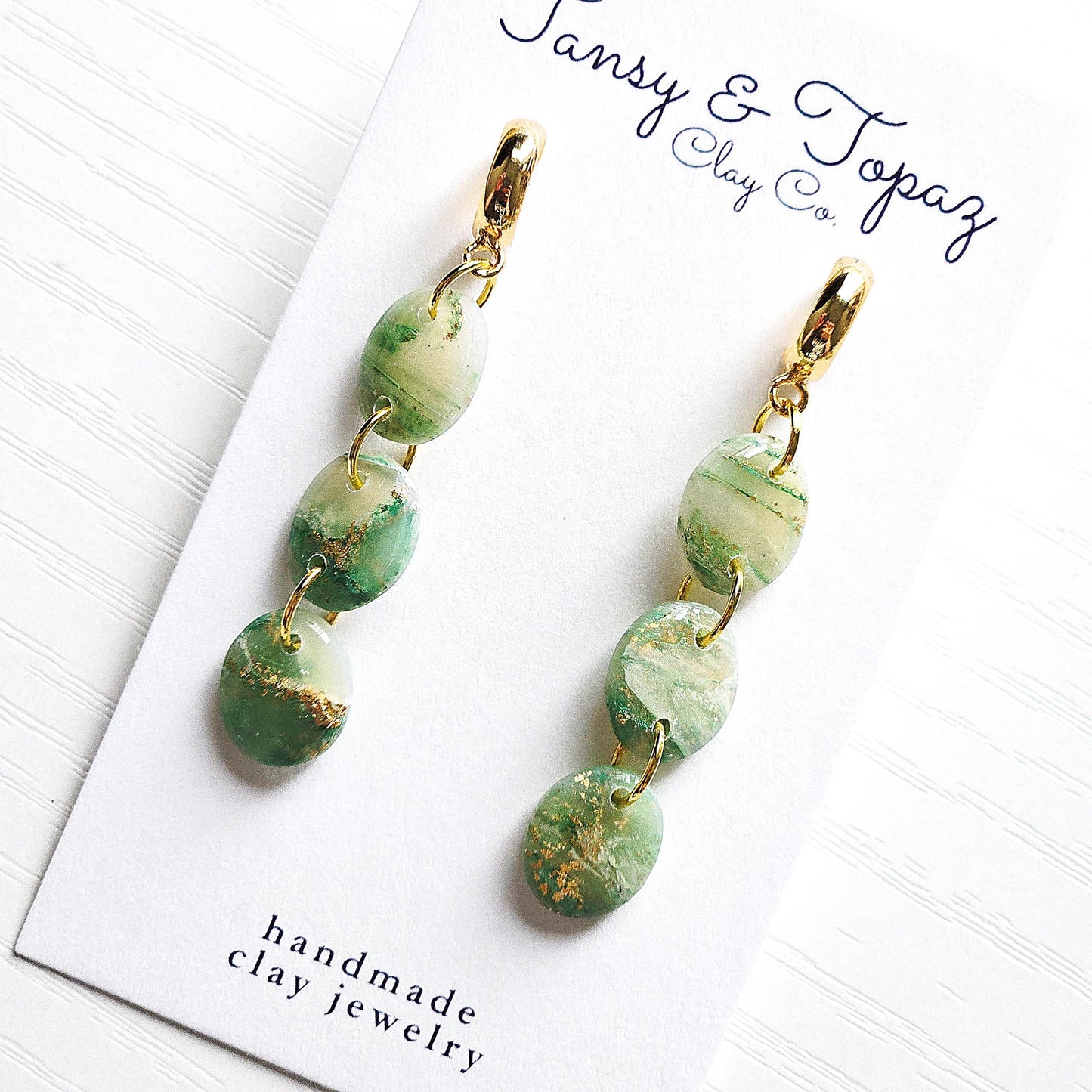 Fall Jewelry, Halloween Earrings, Polymer Clay Earrings: The Kira - Orange Earrings, Marbled Clay Earrings, Handmade Jewelry, Gift for Her