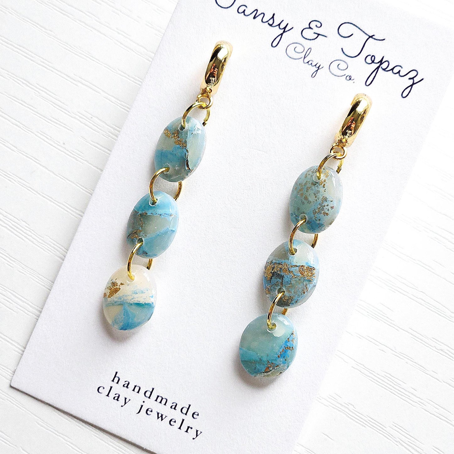 Fall Jewelry, Halloween Earrings, Polymer Clay Earrings: The Kira - Orange Earrings, Marbled Clay Earrings, Handmade Jewelry, Gift for Her