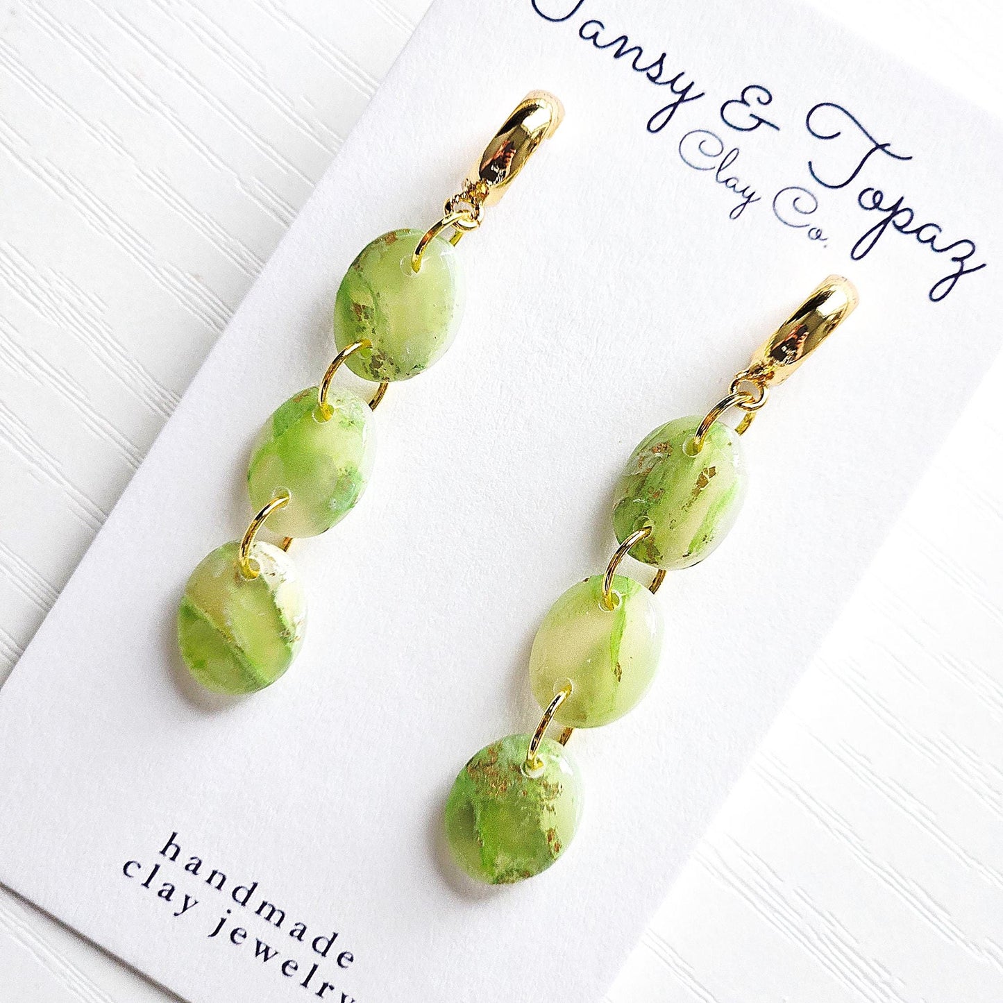 Fall Jewelry, Halloween Earrings, Polymer Clay Earrings: The Kira - Orange Earrings, Marbled Clay Earrings, Handmade Jewelry, Gift for Her