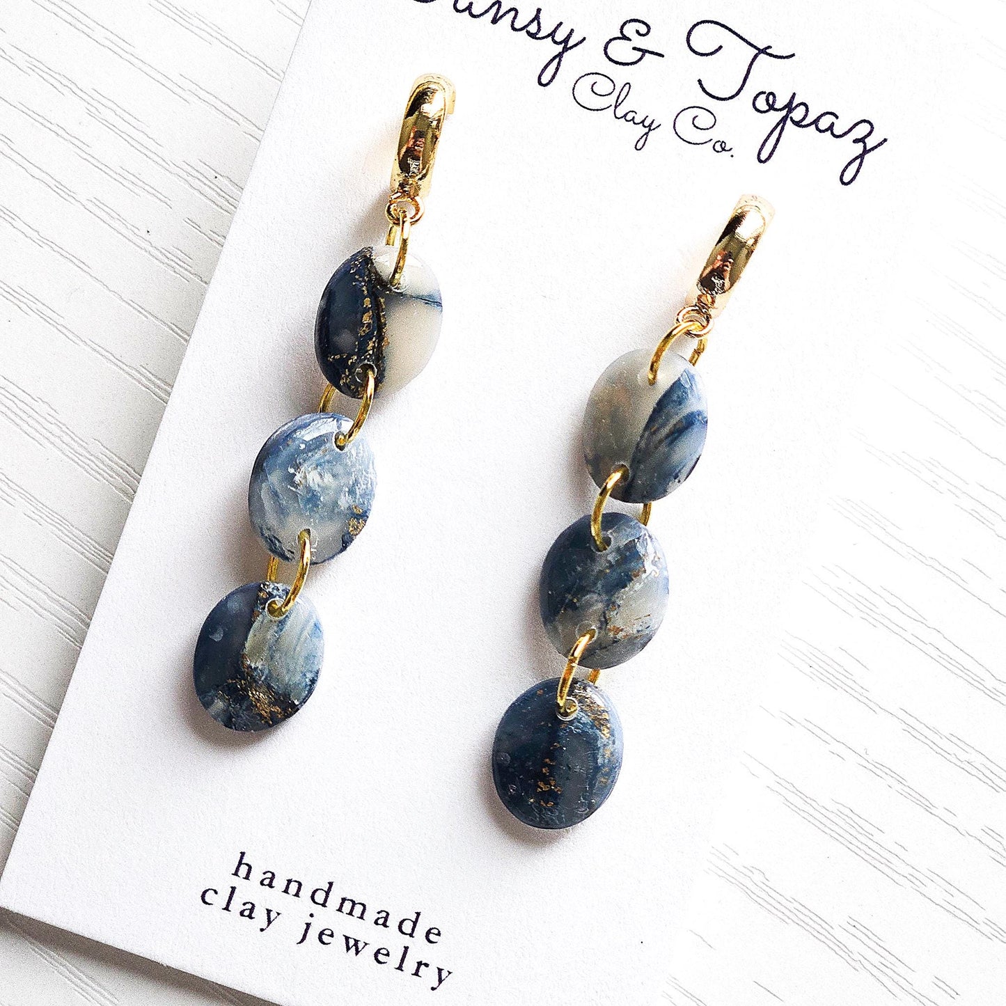 Fall Jewelry, Halloween Earrings, Polymer Clay Earrings: The Kira - Orange Earrings, Marbled Clay Earrings, Handmade Jewelry, Gift for Her