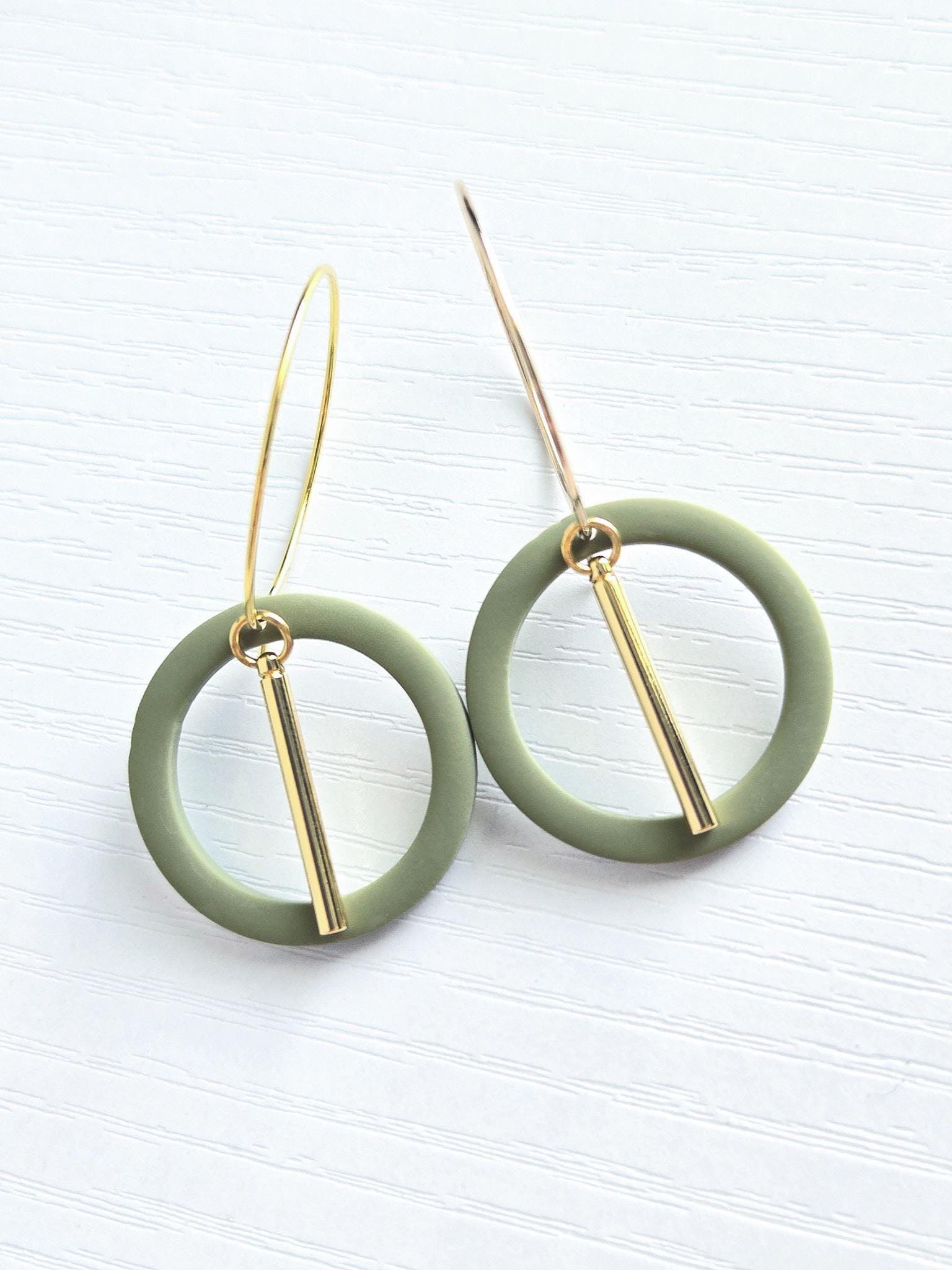 Fall Jewelry, Polymer Clay Earrings: The Alana - Small Gold Hoop Earrings, Gold Statement Jewelry, Minimalist Jewelry, Chic Gift Earrings