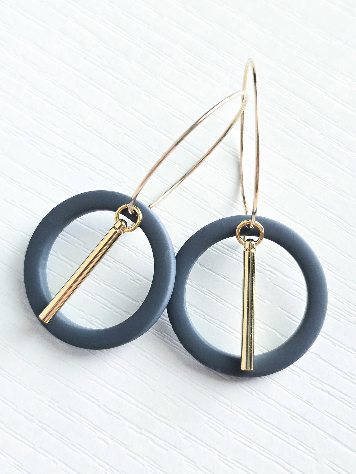 Fall Jewelry, Polymer Clay Earrings: The Alana - Small Gold Hoop Earrings, Gold Statement Jewelry, Minimalist Jewelry, Chic Gift Earrings