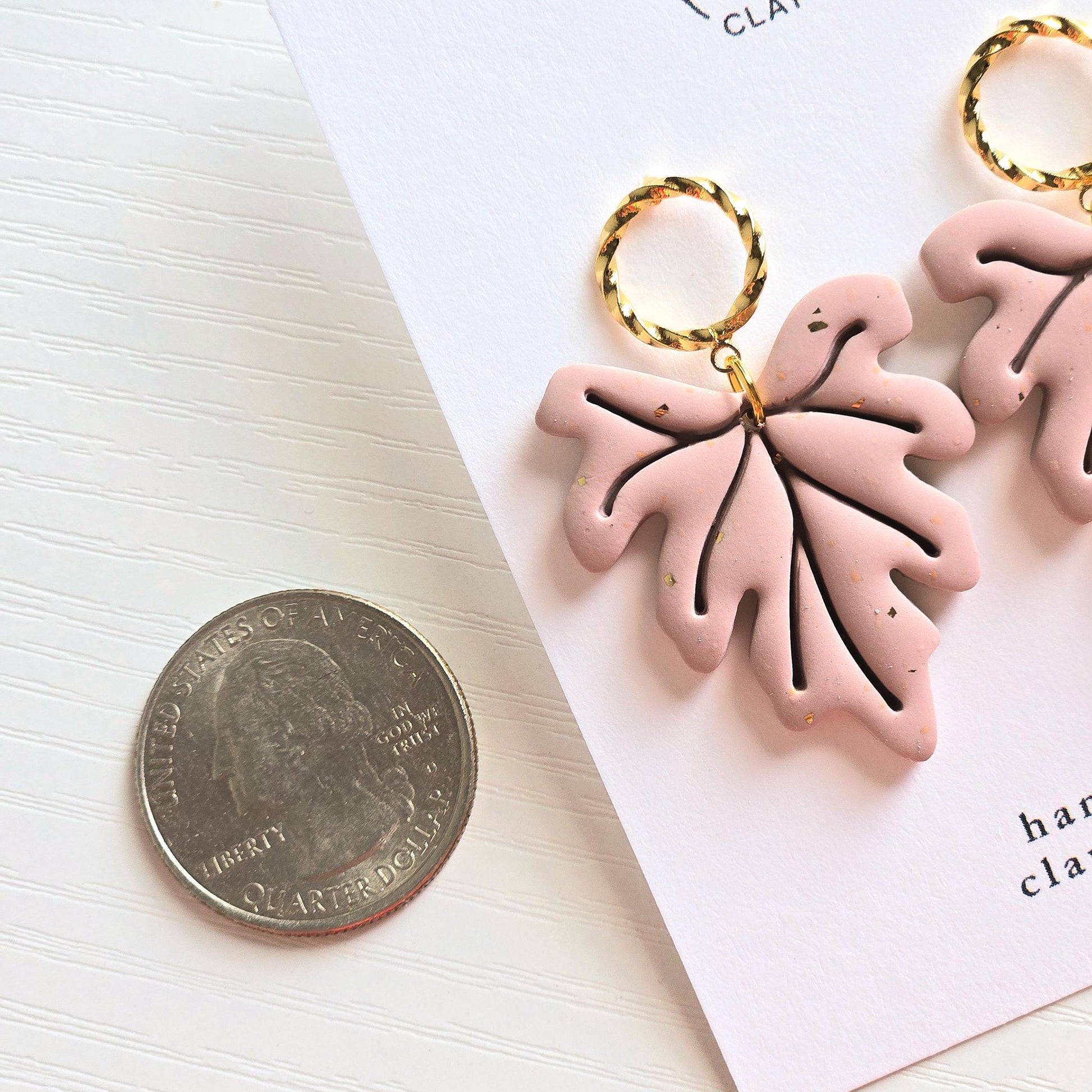 Fall Earrings, Fall Jewelry, Polymer Clay Earrings: Leaf Dangle Earring, Gold Statement Earrings, Gold Accessory, Fall Leaves, Gift for Her